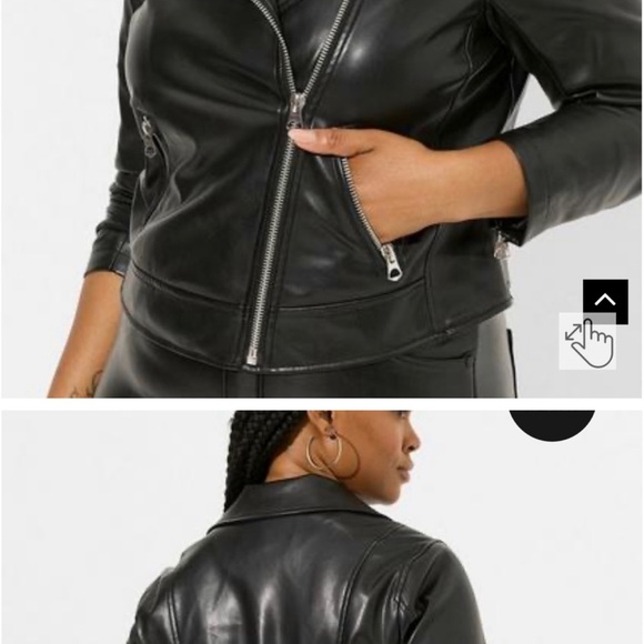 Torrid Asymmetrical Black Faux Leather Moto Jacket - Picture 3 of 12